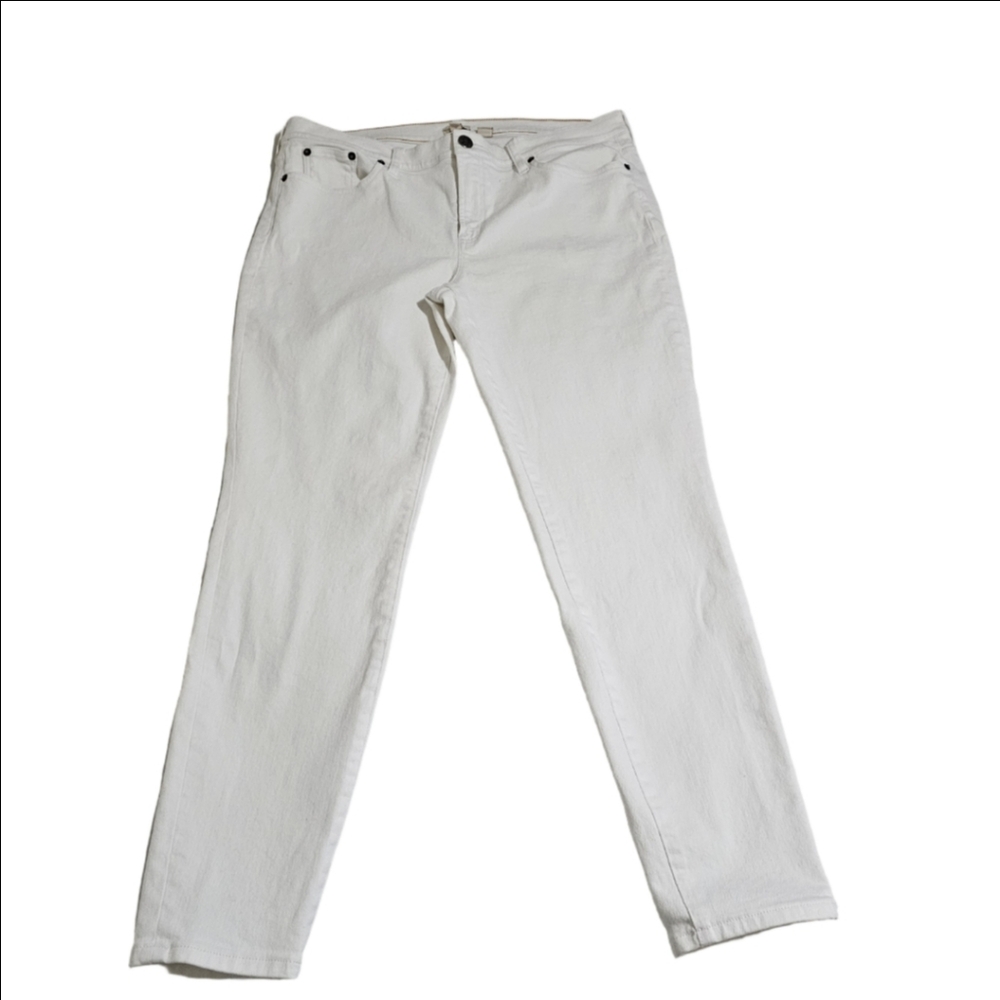 J.Crew Stretch White Denim Jeans Cotton Stretch Womens 32/28